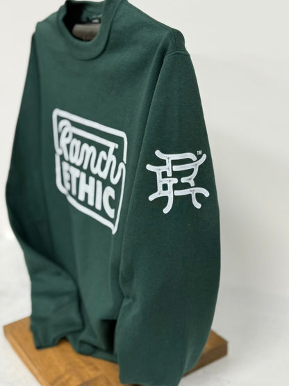 Dark Green Logo Crewneck