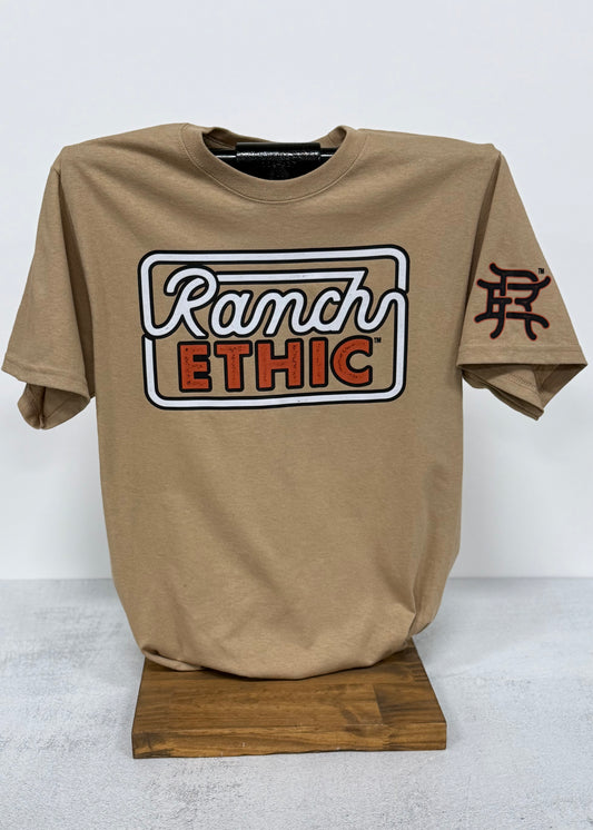 Tan Logo Tee