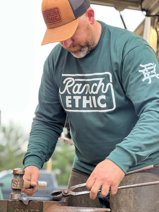 Dark Green Logo Long Sleeve