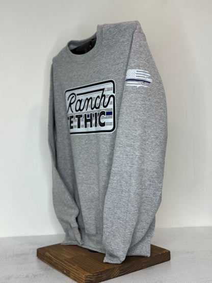 Blue Line Logo Crewneck