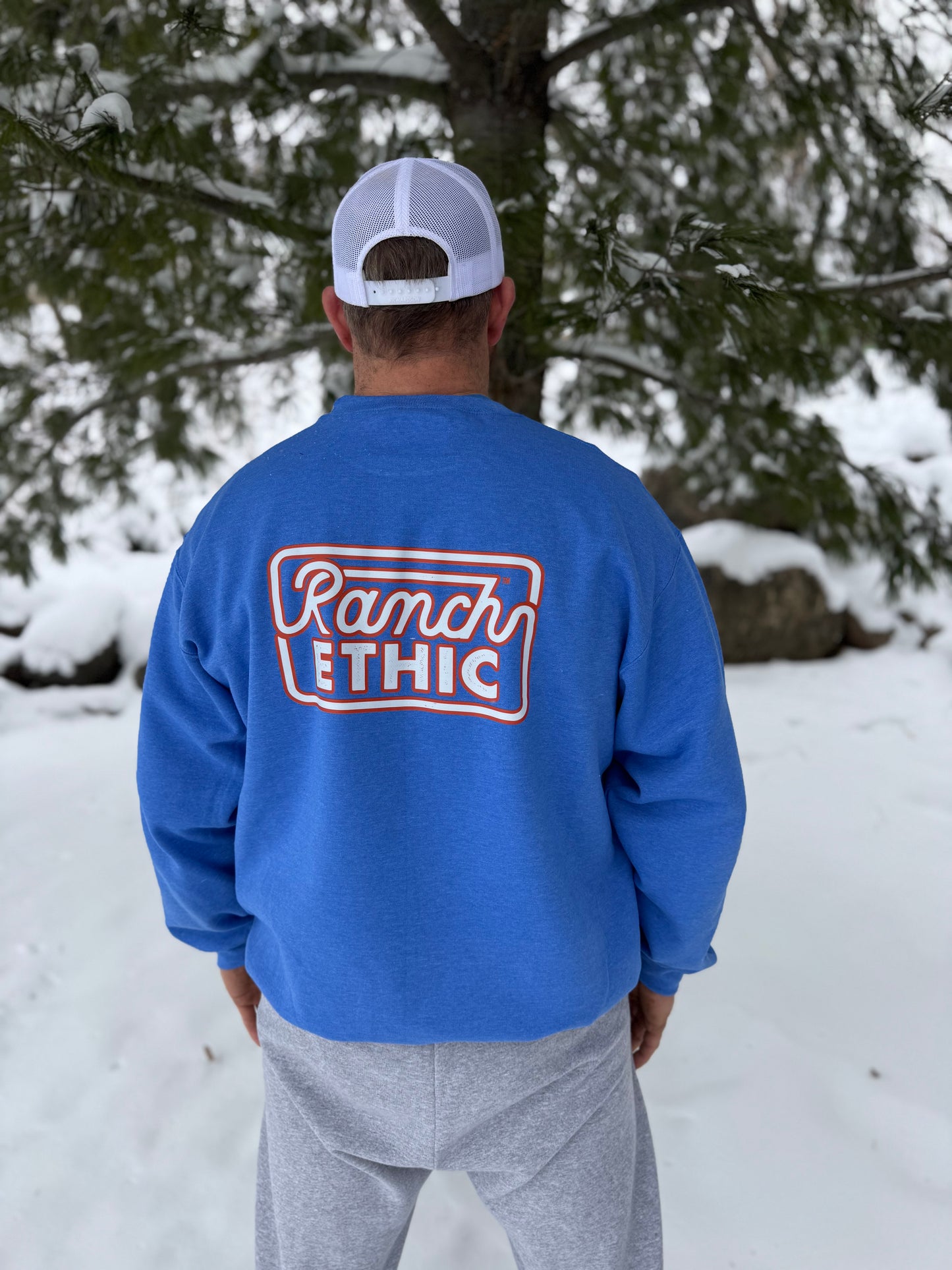 Heather Royal Logo Crewneck