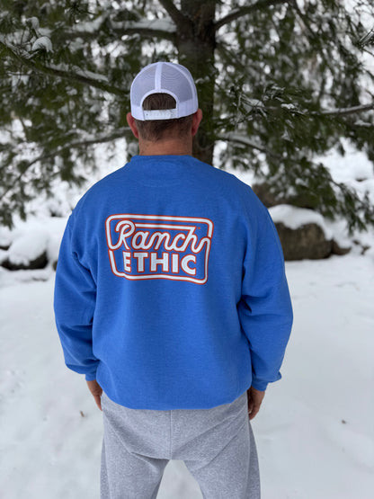 Heather Royal Logo Crewneck