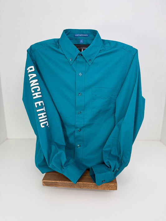 Teal Button Up UNISEX Sizes