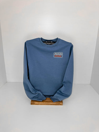 Steel Blue Logo Crewneck