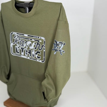 Olive Logo Crewneck with Pocket