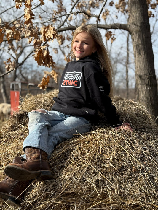 Youth Black Logo Hoodie