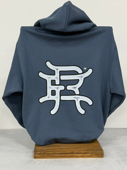 Steel Blue Logo Hoodie