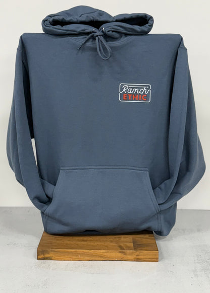 Steel Blue Logo Hoodie