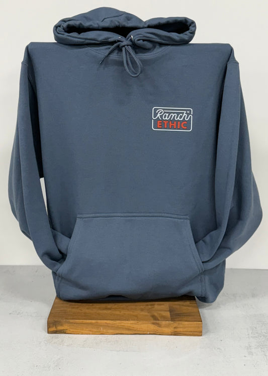 Steel Blue Logo Hoodie