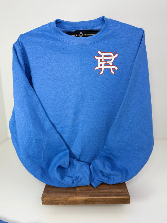 Heather Royal Logo Crewneck