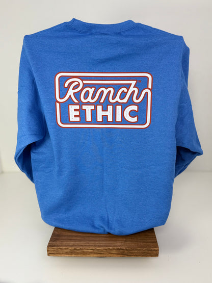 Heather Royal Logo Crewneck