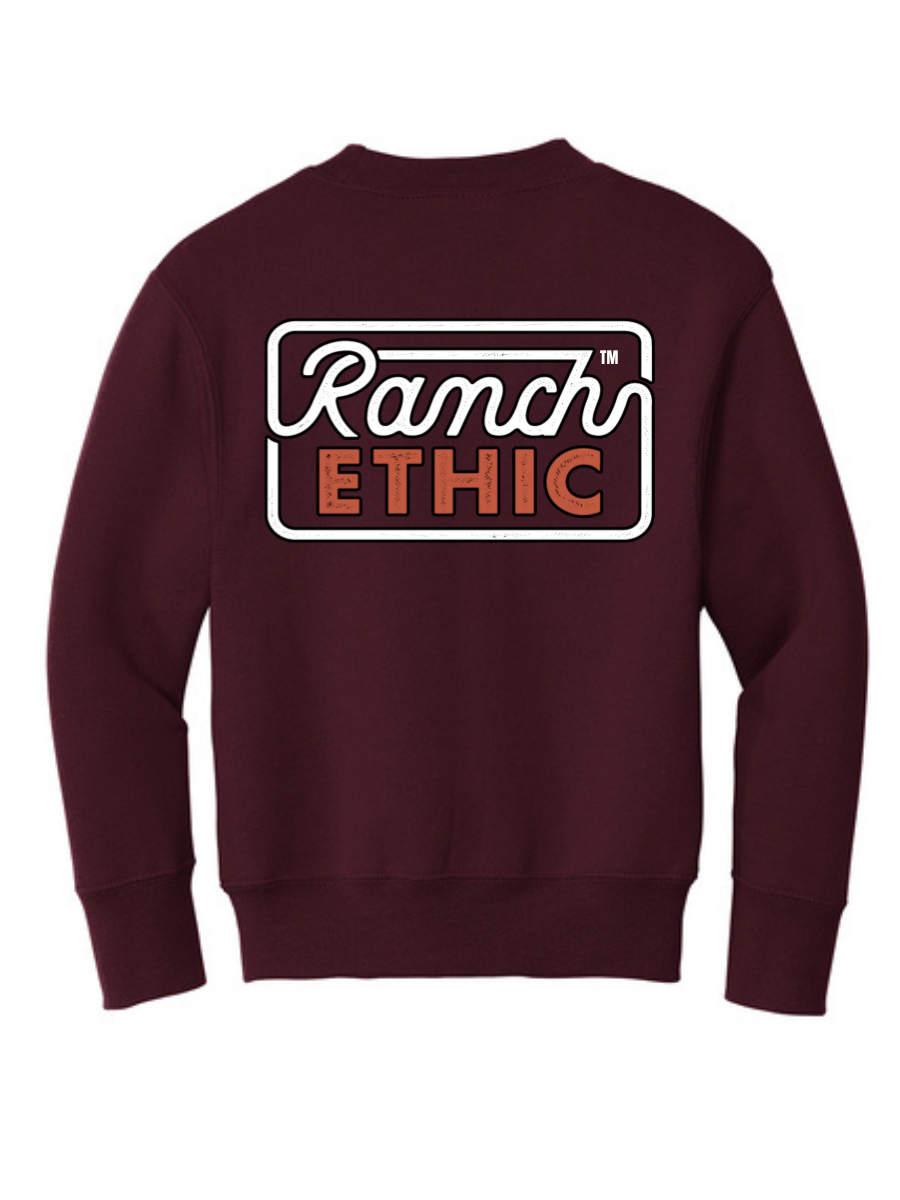 Youth Maroon Logo Crewneck