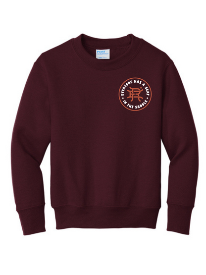 Youth Maroon Logo Crewneck