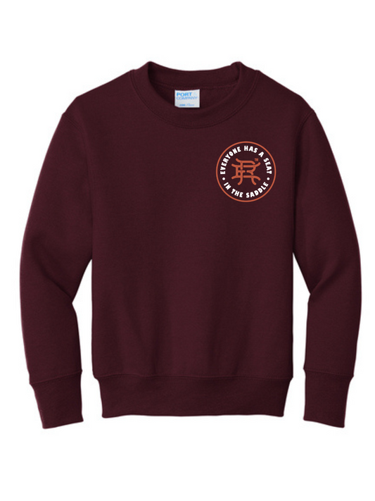 Youth Maroon Logo Crewneck