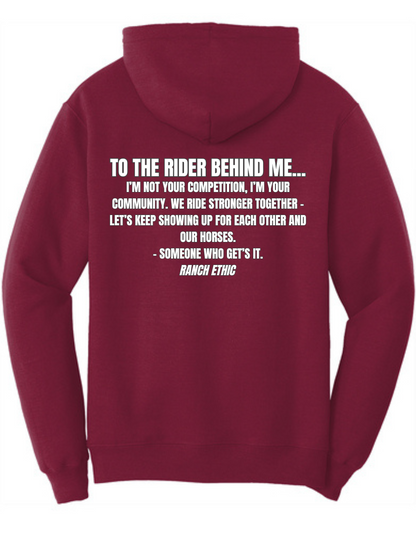 To The Rider Behind Me Hoodie