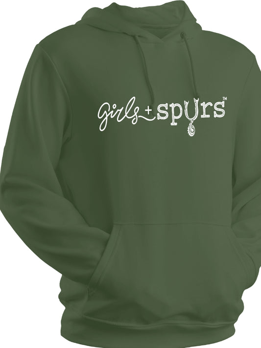 Girls + Spurs™ Olive Logo Hoodie