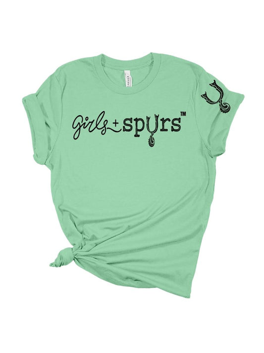 Girls + Spurs™ Mint Logo Tee
